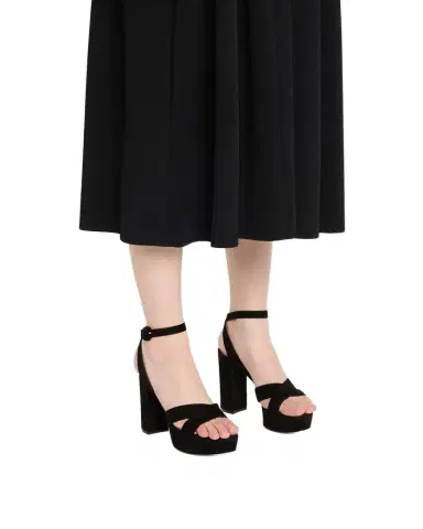 Gianvito Rossi Suede Crisscross Platform Sandals | Thumbnail 1