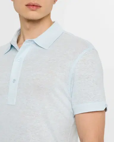 Orlebar Brown Men's Sebastian Short-Sleeve Linen Polo Shirt | Thumbnail 5
