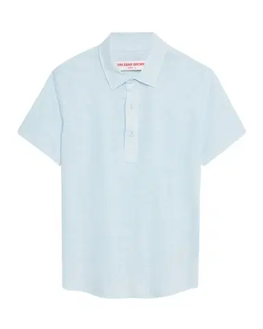 Orlebar Brown Men's Sebastian Short-Sleeve Linen Polo Shirt | Thumbnail 1