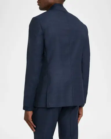 Canali Men's Denim Effect Wool Peak Lapel Suit | Thumbnail 5 Canali Men's Denim Effect Wool Peak Lapel Suit | Thumbnail 5