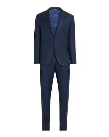 Canali Men's Denim Effect Wool Peak Lapel Suit | Thumbnail 1 Canali Men's Denim Effect Wool Peak Lapel Suit | Thumbnail 1