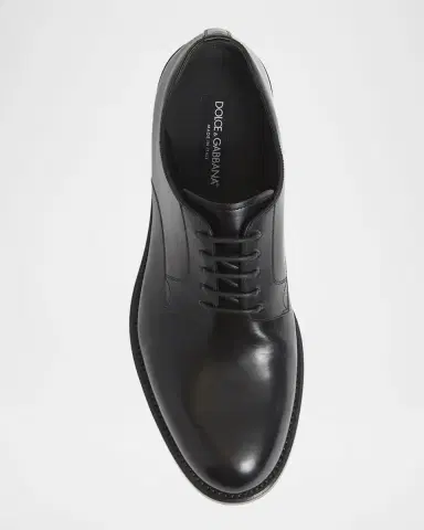 Dolce & Gabbana Men's Leather Derby Shoes | Thumbnail 6