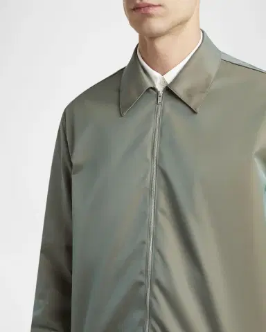 Jil Sander Men's Boxy-Fit Glaze Effect Shirt Jacket | Thumbnail 5