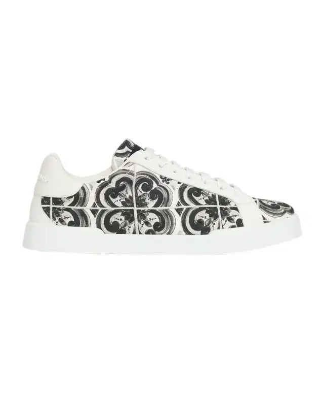 Men's Portofino Low-Top Printed Canvas Sneakers