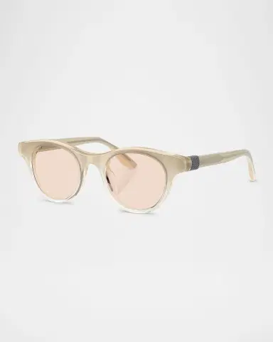 Brunello Cucinelli BC4016S Acetate Round Sunglasses | Thumbnail 3