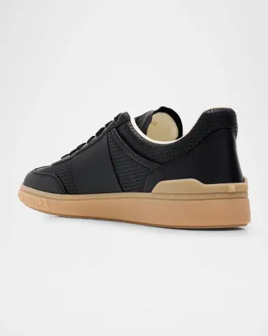 Valentino Garavani Men's Upvillage Perforated Napa Leather Low-Top Sneakers | Thumbnail 3 Valentino Garavani Men's Upvillage Perforated Napa Leather Low-Top Sneakers | Thumbnail 3
