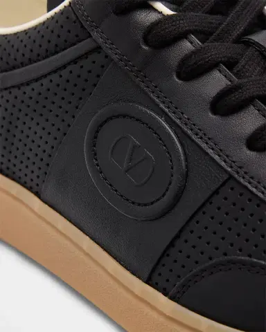 Valentino Garavani Men's Upvillage Perforated Napa Leather Low-Top Sneakers | Thumbnail 4 Valentino Garavani Men's Upvillage Perforated Napa Leather Low-Top Sneakers | Thumbnail 4