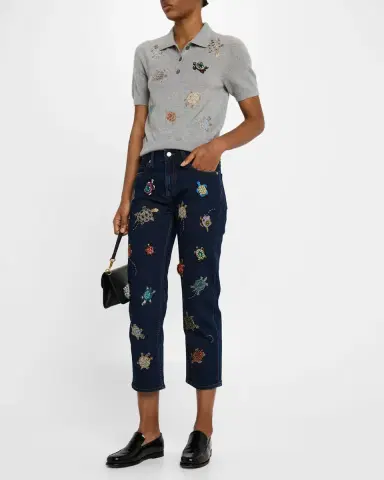 Libertine Turtle Time Straight-Leg Ankle Boyfriend Jeans | Thumbnail 2