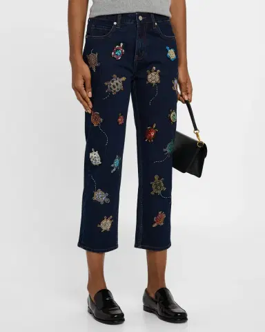 Libertine Turtle Time Straight-Leg Ankle Boyfriend Jeans | Thumbnail 4