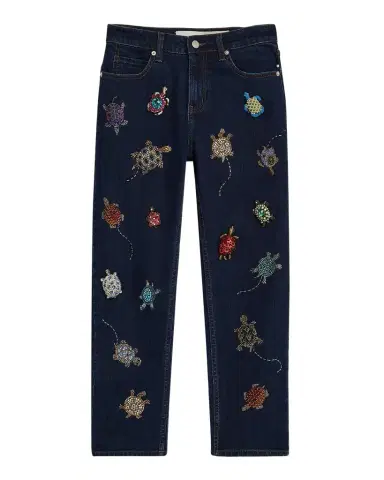 Libertine Turtle Time Straight-Leg Ankle Boyfriend Jeans | Thumbnail 1