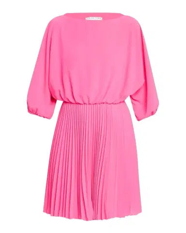 Trina Turk Triples Pleated Blouson-Sleeve Mini Dress | Thumbnail 1