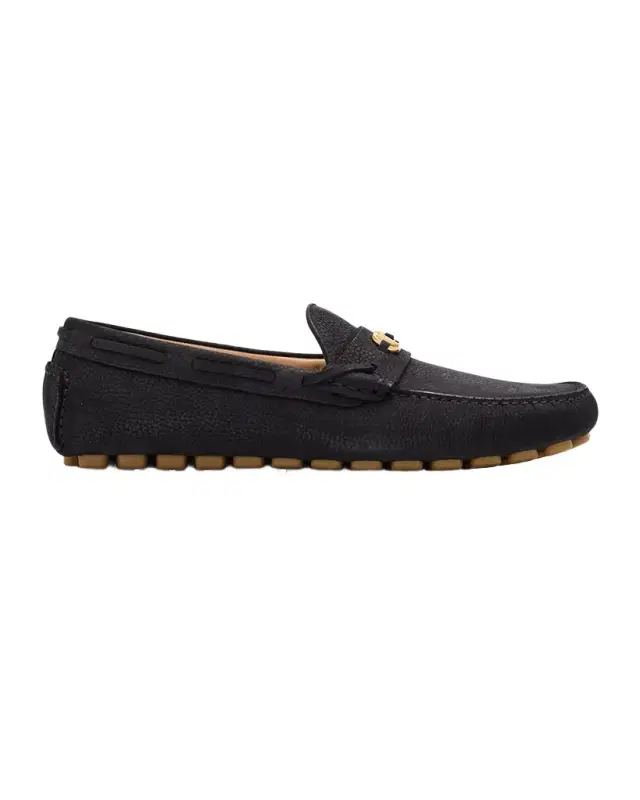 Valentino Garavani Men 's Fastaway Grained Deerskin Suede Driving Loafers