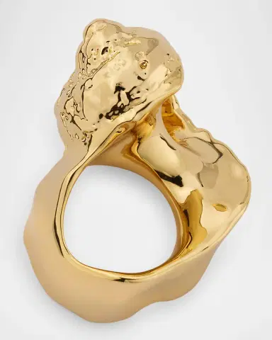 DEMARSON Gold Plated Shell Ring | Thumbnail 3