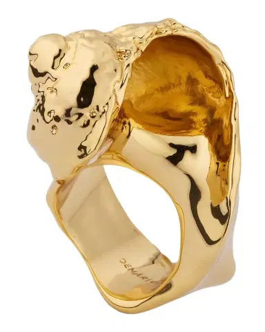 DEMARSON Gold Plated Shell Ring | Thumbnail 1