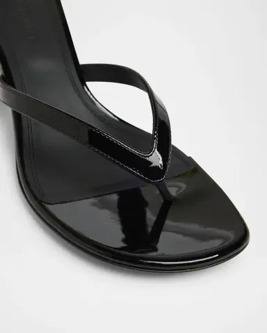 Amina Muaddi Juliette Patent Kitten Thong Sandals | Thumbnail 6