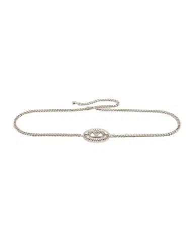 Valentino Garavani Crystal VLogo Signature Chain Belt | Thumbnail 1