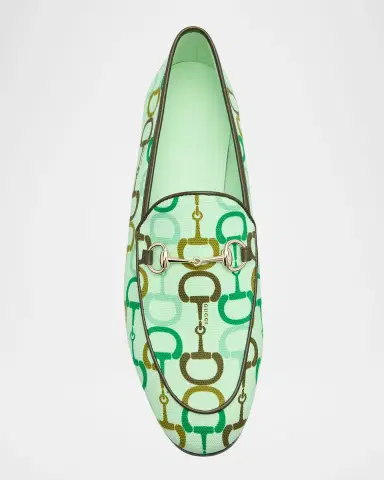 Gucci Jordaan Printed Cotton Horsebit Loafers | Thumbnail 4 Gucci Jordaan Printed Cotton Horsebit Loafers | Thumbnail 4