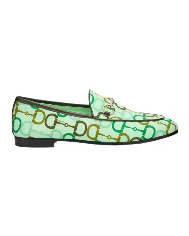 Gucci Jordaan Printed Cotton Horsebit Loafers | Thumbnail 1 Gucci Jordaan Printed Cotton Horsebit Loafers | Thumbnail 1
