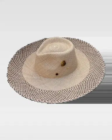 VAN PALMA Georgia Embellished Straw Large Brim Hat | Thumbnail 2 VAN PALMA Georgia Embellished Straw Large Brim Hat | Thumbnail 2