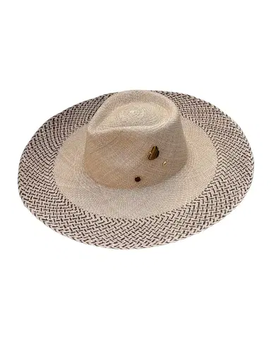 VAN PALMA Georgia Embellished Straw Large Brim Hat | Thumbnail 1 VAN PALMA Georgia Embellished Straw Large Brim Hat | Thumbnail 1