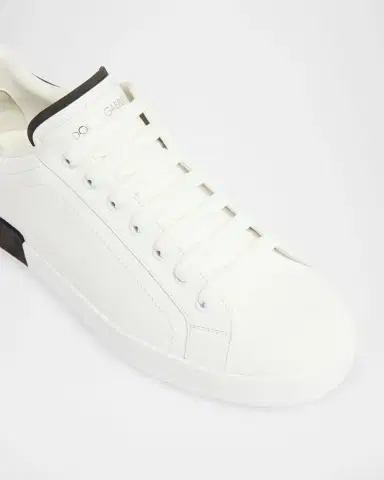 Dolce & Gabbana Men's Portofino Calfskin Low-Top Sneakers | Thumbnail 4 Dolce & Gabbana Men's Portofino Calfskin Low-Top Sneakers | Thumbnail 4
