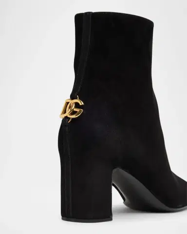 Dolce & Gabbana Suede Block-Heel Ankle Booties | Thumbnail 2 Dolce & Gabbana Suede Block-Heel Ankle Booties | Thumbnail 2