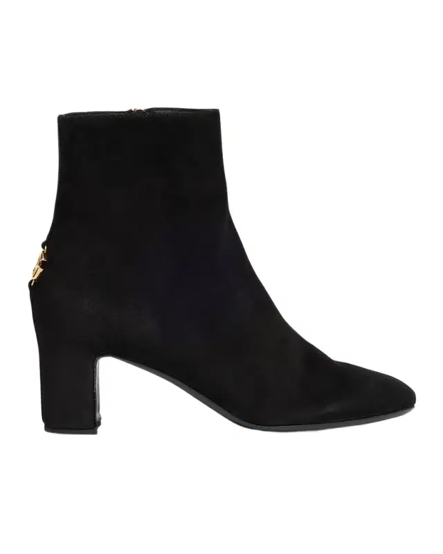 Dolce & Gabbana Suede Block-Heel Ankle Booties