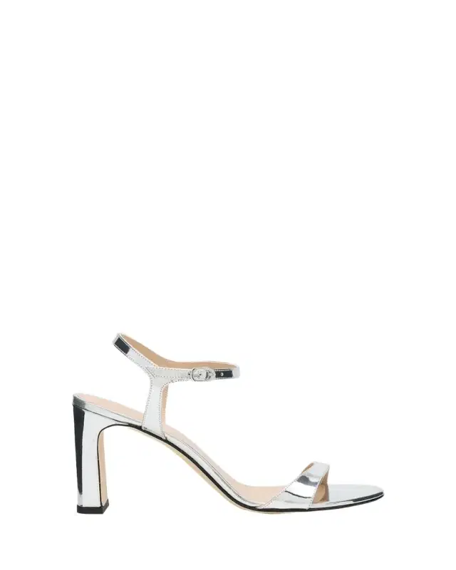 Stuart Weitzman Babette Metallic Ankle-Strap Sandals