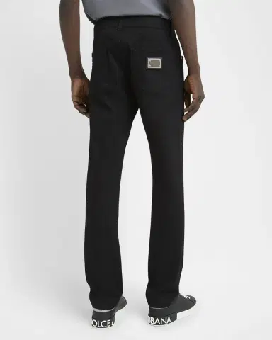 Dolce & Gabbana Men 's Black Denim Slim Five-Pocket Pants | Thumbnail 3 Dolce & Gabbana Men 's Black Denim Slim Five-Pocket Pants | Thumbnail 3