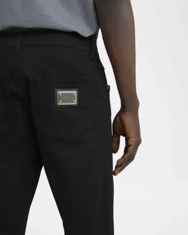 Dolce & Gabbana Men 's Black Denim Slim Five-Pocket Pants | Thumbnail 5 Dolce & Gabbana Men 's Black Denim Slim Five-Pocket Pants | Thumbnail 5
