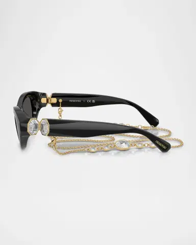 Swarovski SK6036U Rectangle Plastic Sunglasses | Thumbnail 2 Swarovski SK6036U Rectangle Plastic Sunglasses | Thumbnail 2
