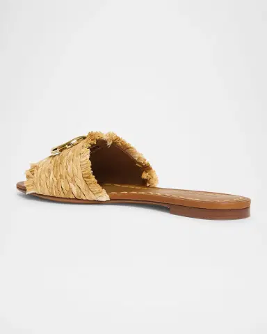 Dolce & Gabbana DG Medallion Raffia Slide Sandals | Thumbnail 2 Dolce & Gabbana DG Medallion Raffia Slide Sandals | Thumbnail 2
