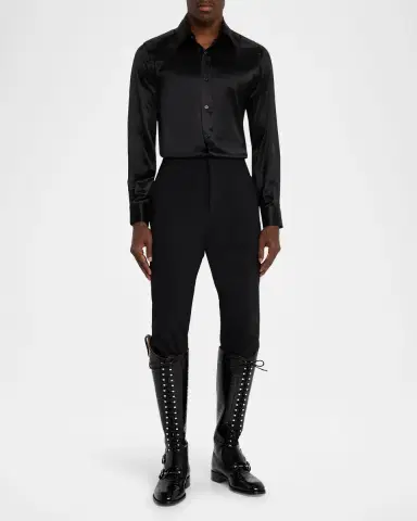 Christian Louboutin Men's Lord Chamb Calf Mini Ali Knee-High Boots | Thumbnail 3