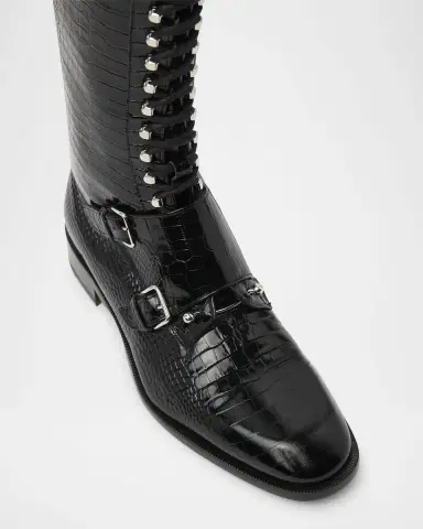 Christian Louboutin Men's Lord Chamb Calf Mini Ali Knee-High Boots | Thumbnail 5