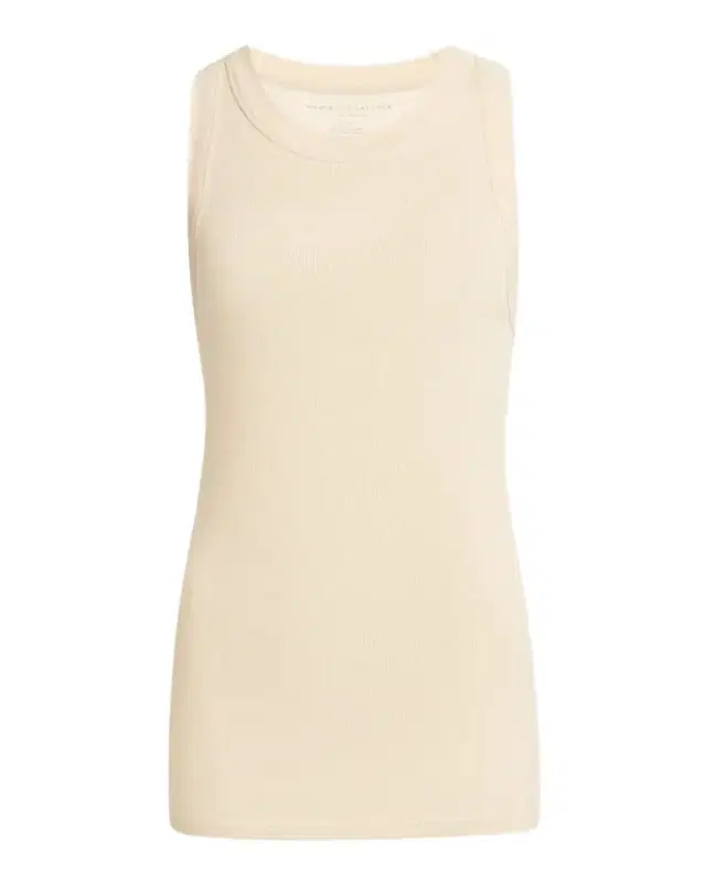 Soft Touch Shimmer Baby Rib Crewneck Tank