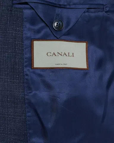 Canali Men's Textured Wool-Blend Notch Lapel Blazer | Thumbnail 6