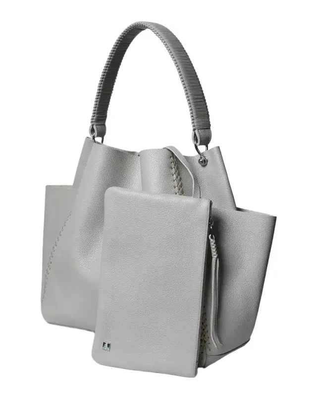 Grained Leather Shoulder Bag