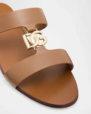 Dolce & Gabbana Bianca Logo Slide Sandals | Thumbnail 4