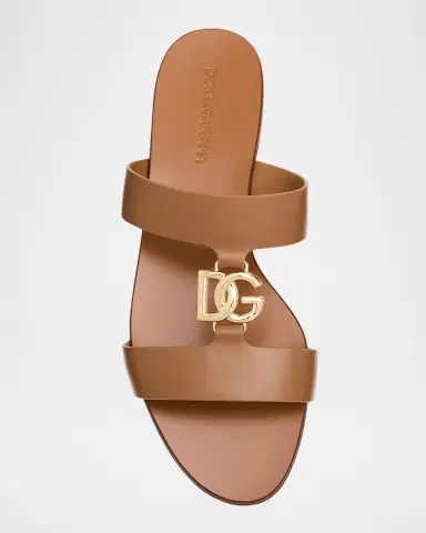 Dolce & Gabbana Bianca Logo Slide Sandals | Thumbnail 5