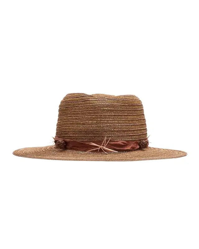 Gigi Burris Noelle Feather-Embellished Straw Hat