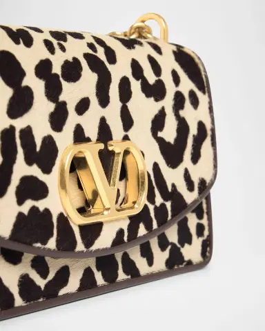Valentino Garavani Vain Small Leopard Calf Hair Shoulder Bag | Thumbnail 5