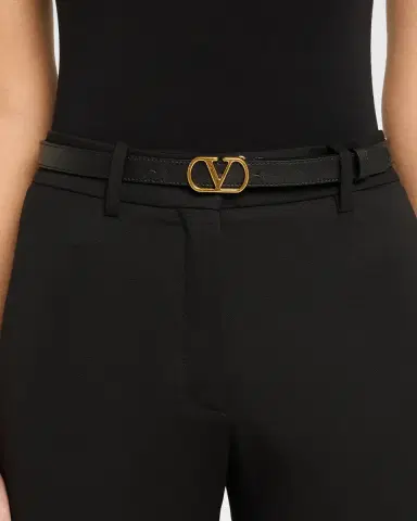 Valentino Garavani VLogo Signature Leather Belt, 20mm | Thumbnail 2