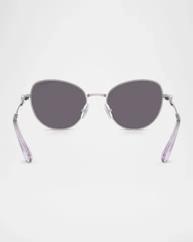 Swarovski SK7032 Crystal Metal Round Sunglasses | Thumbnail 4 Swarovski SK7032 Crystal Metal Round Sunglasses | Thumbnail 4