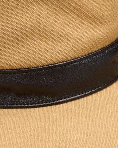 Gigi Burris Liora Cotton Canvas & Leather Fedora | Thumbnail 2 Gigi Burris Liora Cotton Canvas & Leather Fedora | Thumbnail 2