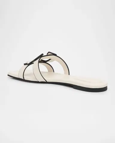 Simkhai Leather Monogram Flat Slide Sandals | Thumbnail 3 Simkhai Leather Monogram Flat Slide Sandals | Thumbnail 3