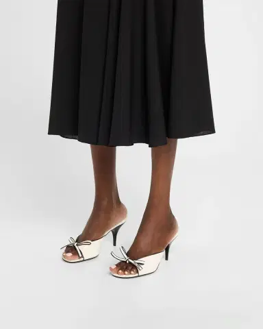 Miu Miu Nappa Leather Bow Mule Sandals | Thumbnail 2