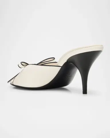 Miu Miu Nappa Leather Bow Mule Sandals | Thumbnail 4