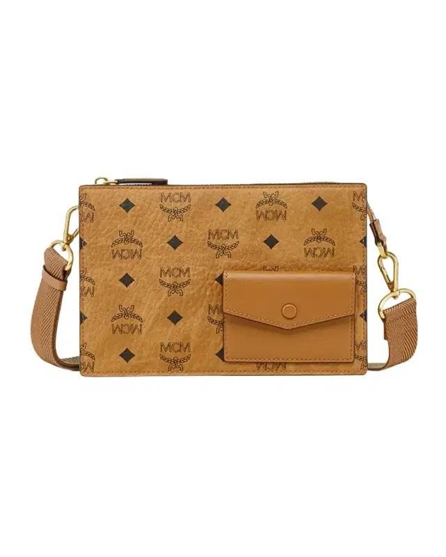 MCM Men's Aren Small Visetos Crossbody Bag
