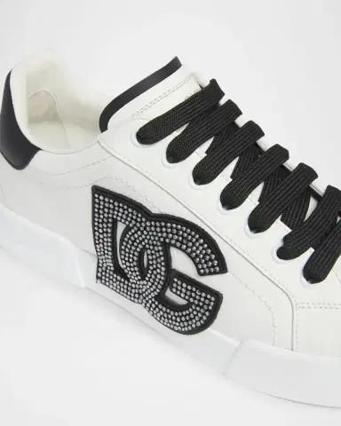 Dolce & Gabbana Bicolor Crystal DG Low-Top Sneakers | Thumbnail 5
