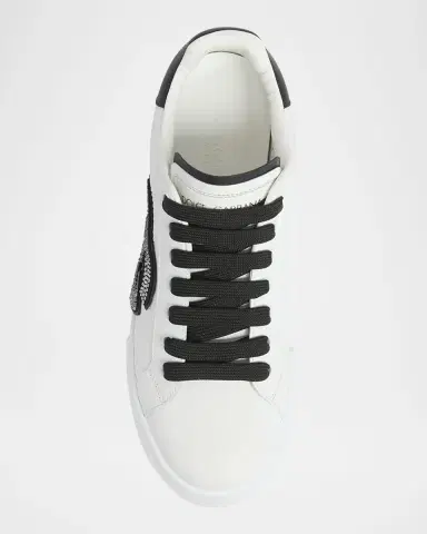 Dolce & Gabbana Bicolor Crystal DG Low-Top Sneakers | Thumbnail 6